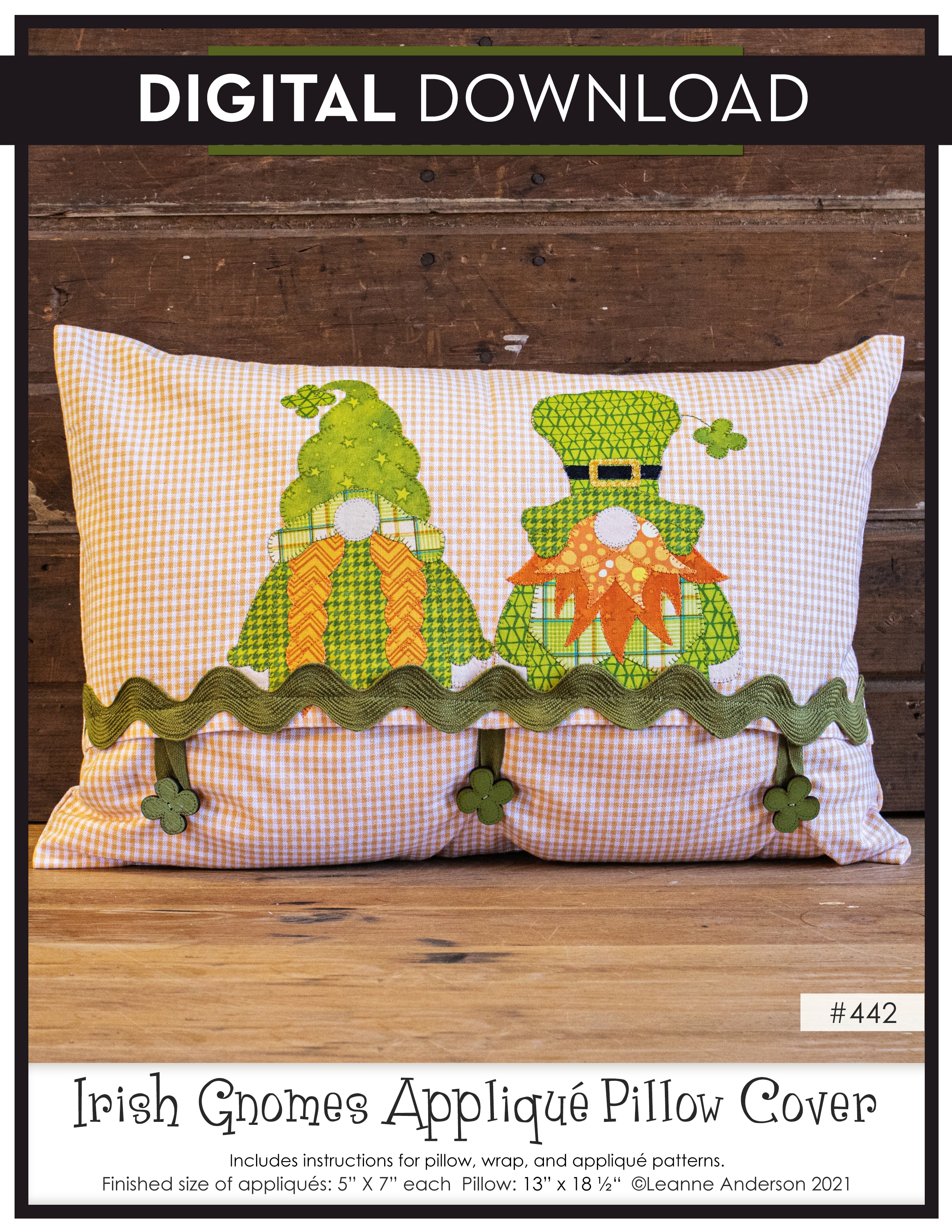 Irish Gnomes Pillow Pattern