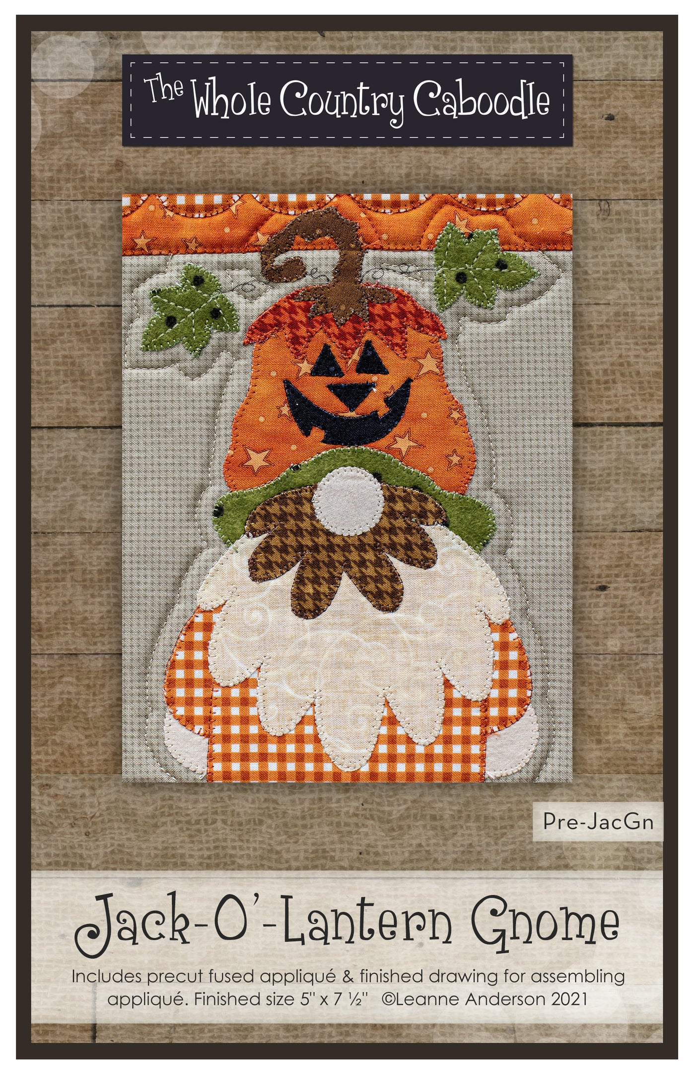 Jack O' Lantern Gnome Applique