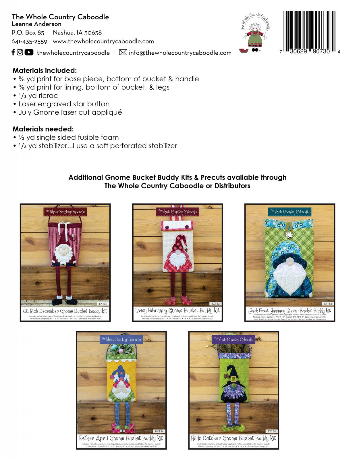 July Sam Gnome Bucket Buddy Kit