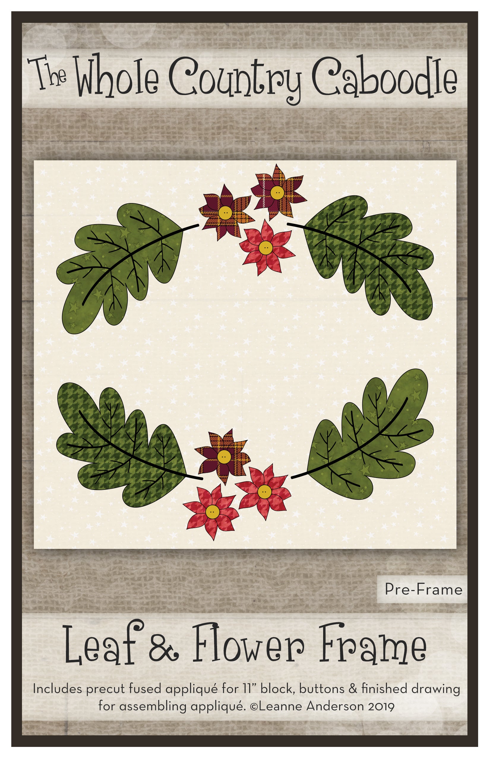Leaf & Flower Frame Applique