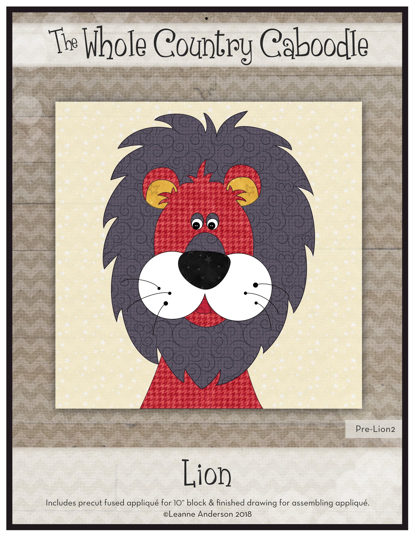 Lion Head Applique