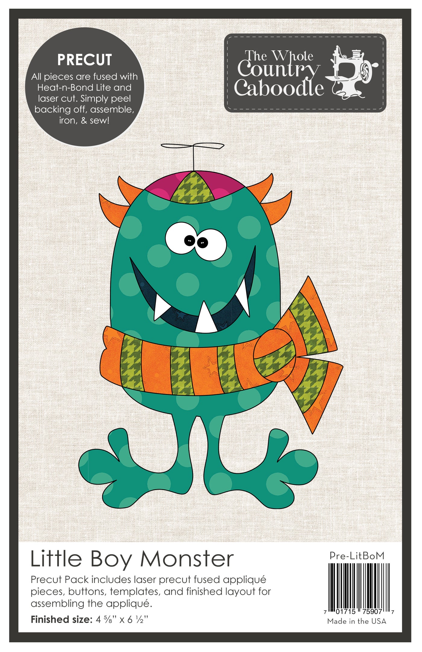 Little Boy Monster Applique