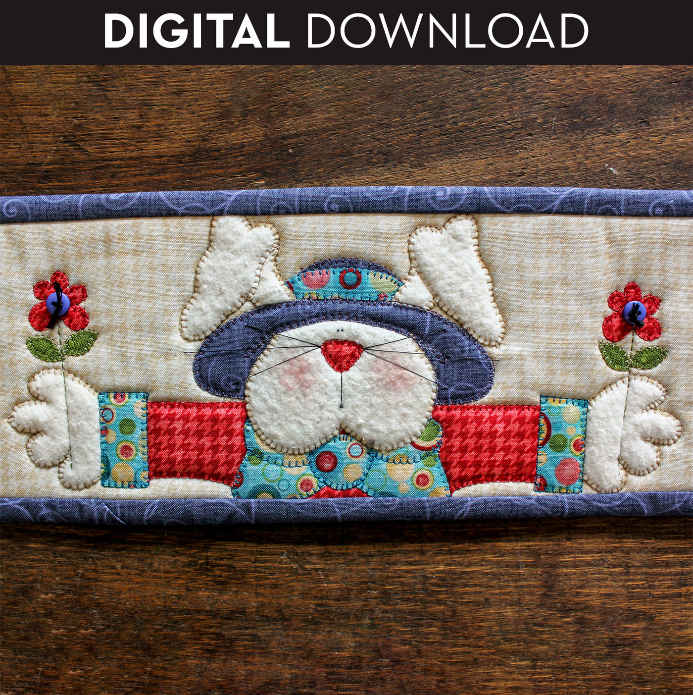 Little Girl Bunny Applique
