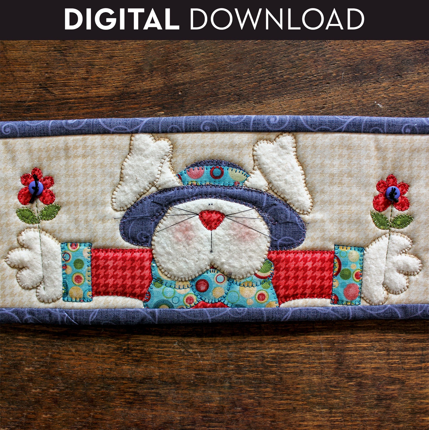 Little Girl Bunny Applique