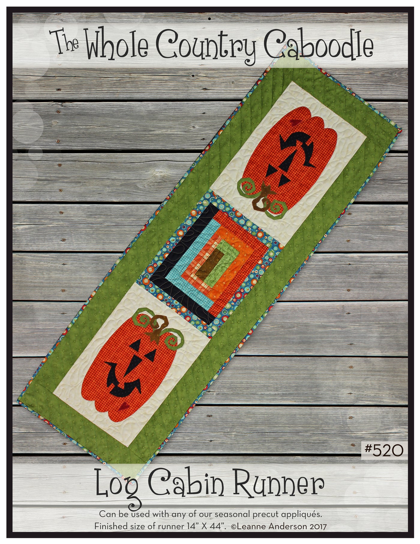 Log Cabin Runner (Applique not included)