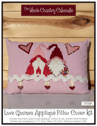 Love Gnomes Applique Pillow Cover Kit
