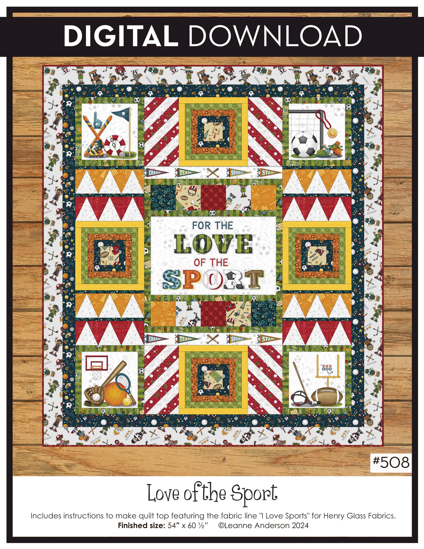 Love of the Sport Quilt Pattern