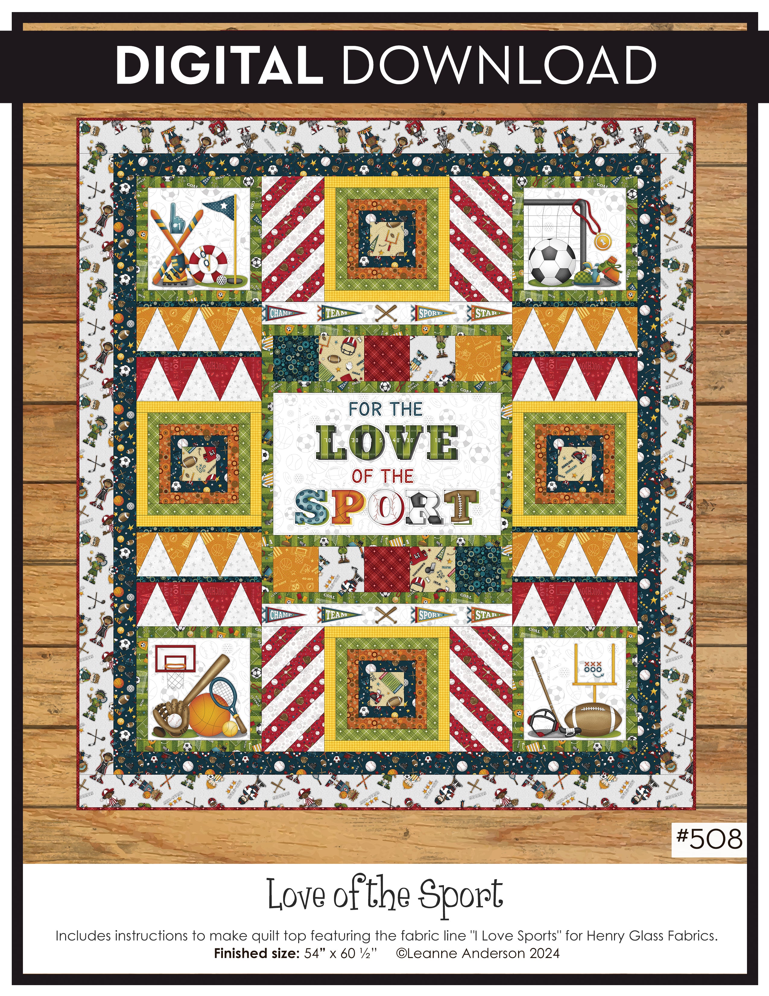 Love of the Sport Quilt Pattern