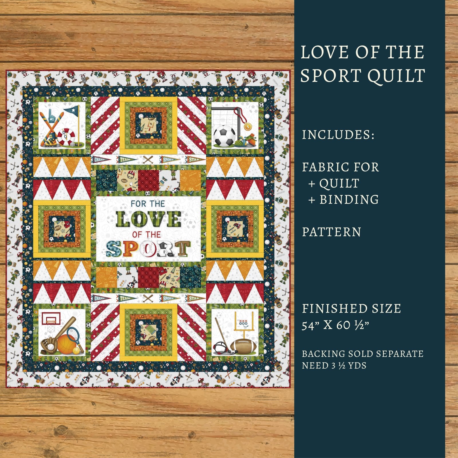 Love of the Sport Quilt Kit