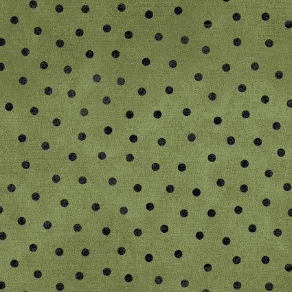 MASF18506 Green Polka Dots || Woolies Flannel