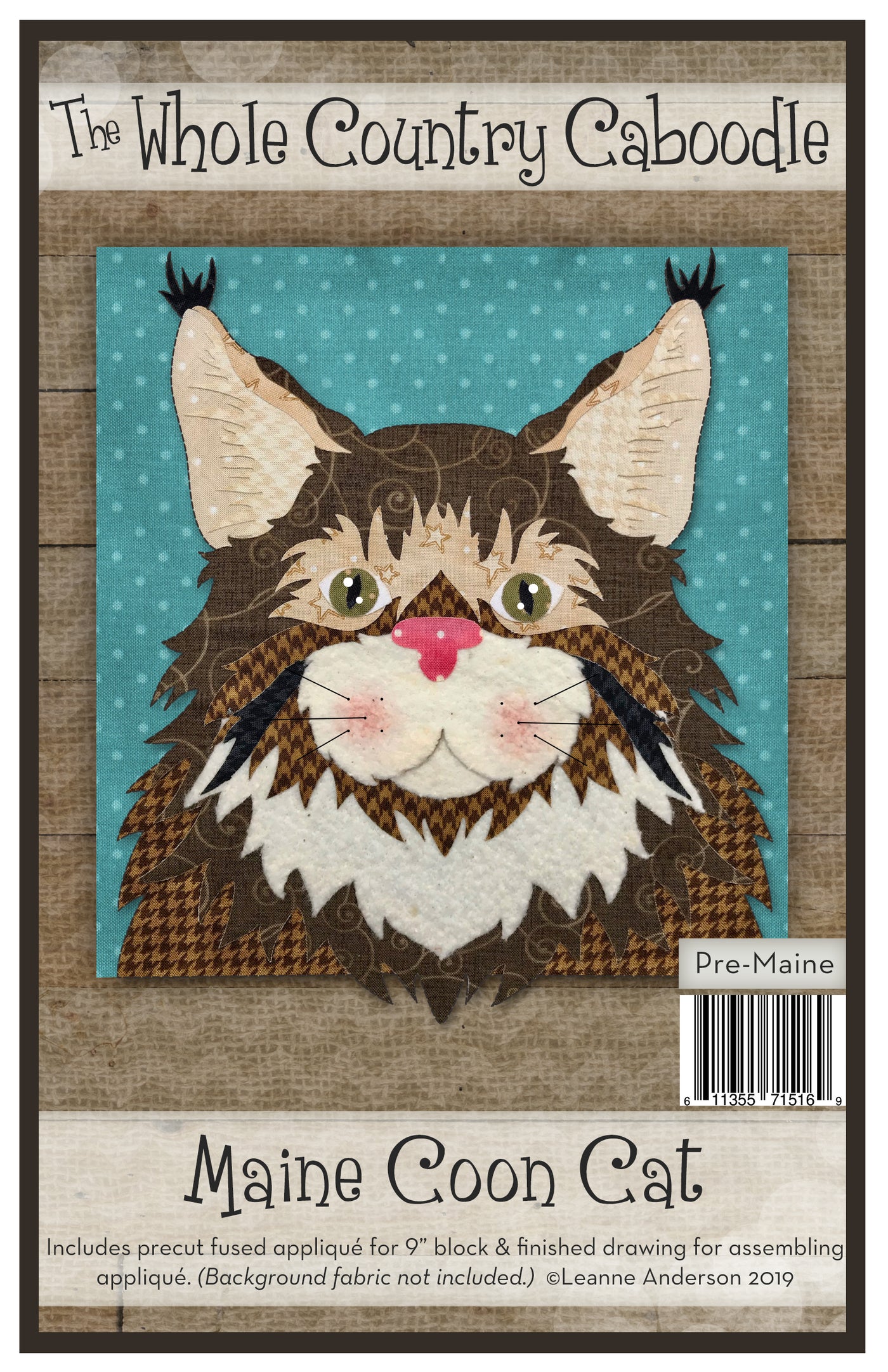 Maine Coon Cat Applique