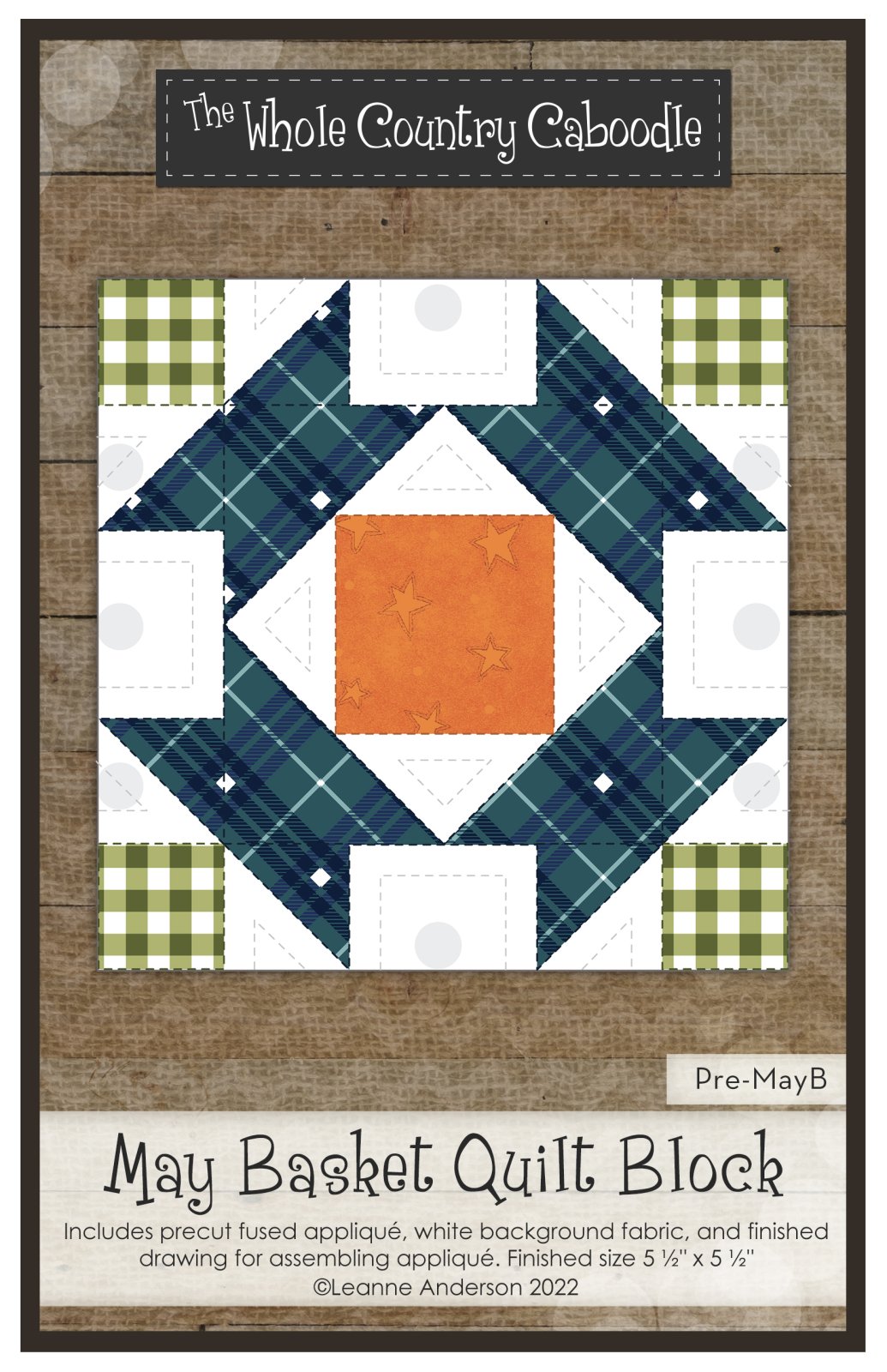 May Basket Quilt Block Applique
