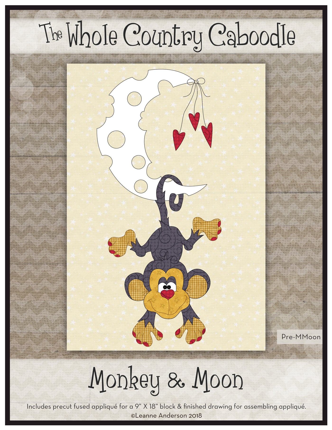 Monkey & Moon Applique