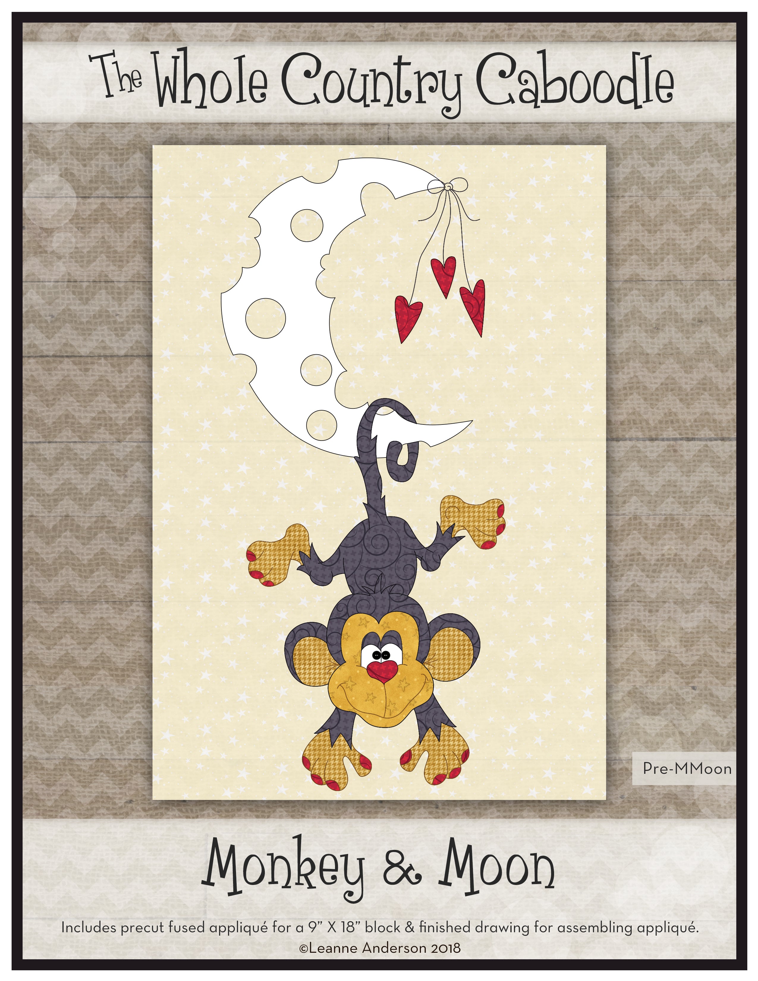 Monkey & Moon Applique