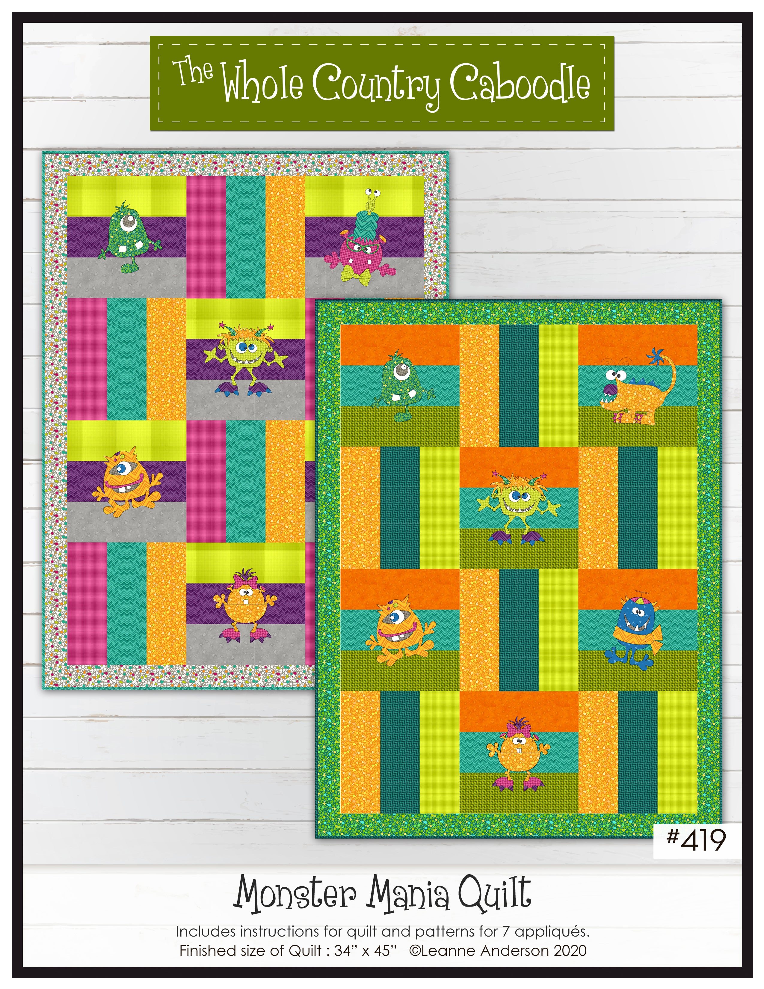 Monster Mania Quilt Pattern