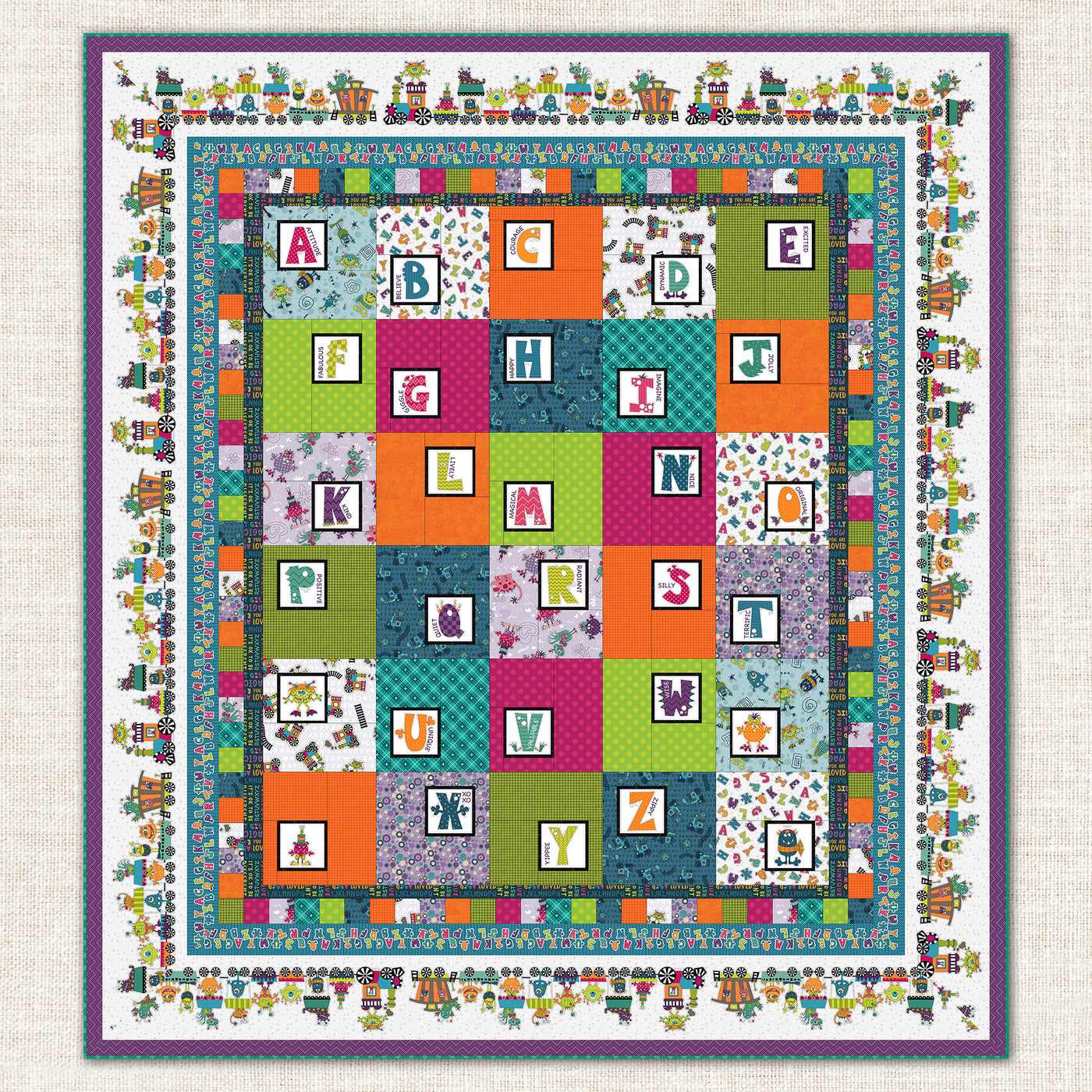 Monsters' ABCs Quilt Pattern