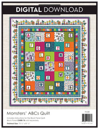 Monsters' ABCs Quilt Pattern