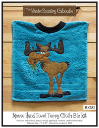 Moose Hand Towel Terry Cloth Bib Kit