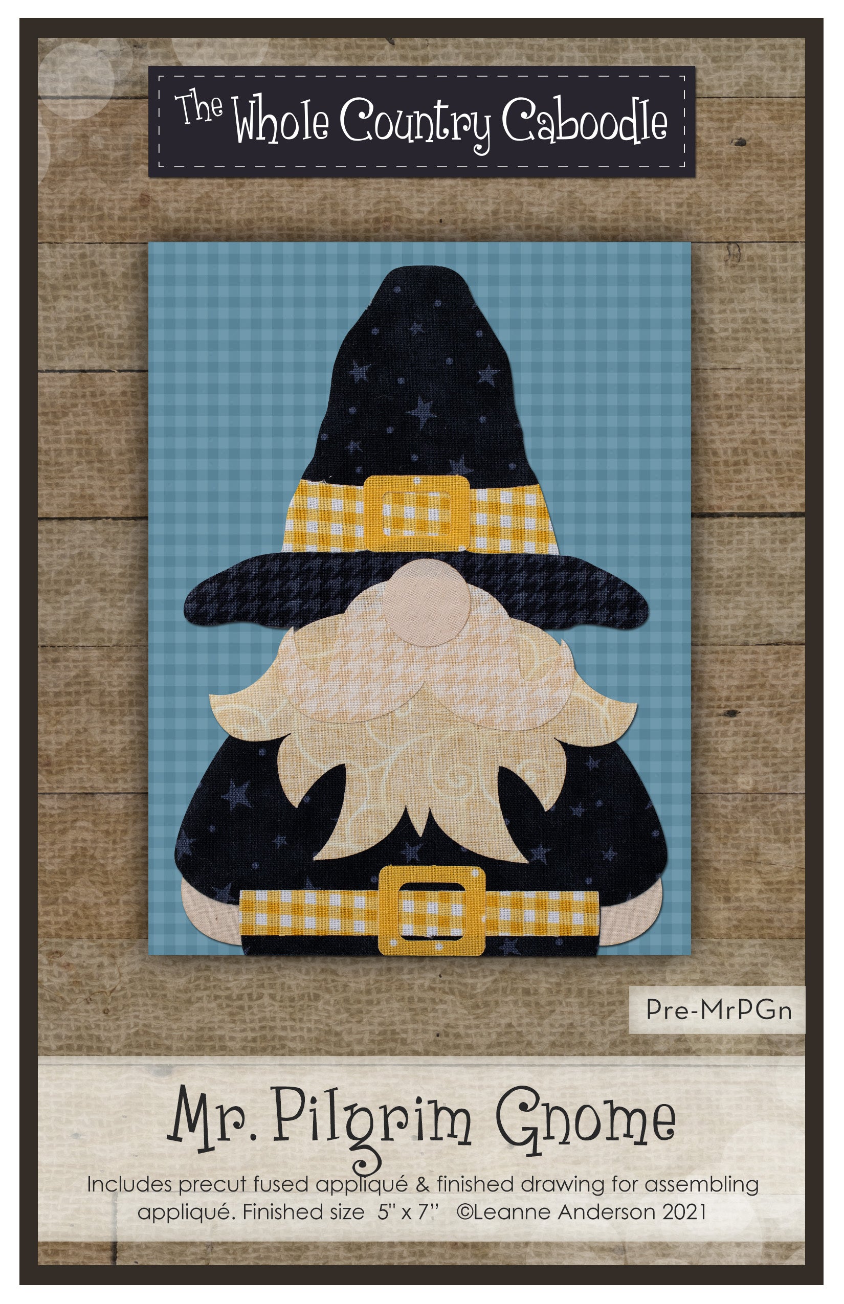 Mr. Pilgrim Gnome Applique