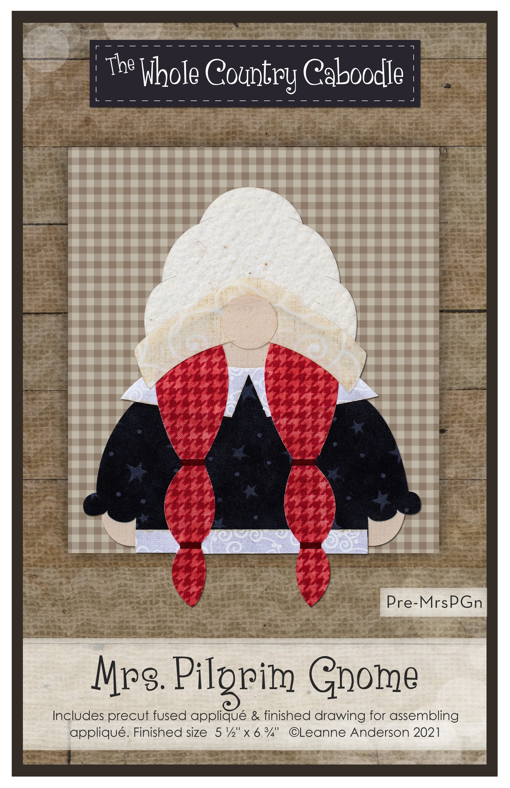 Mrs. Pilgrim Gnome Applique