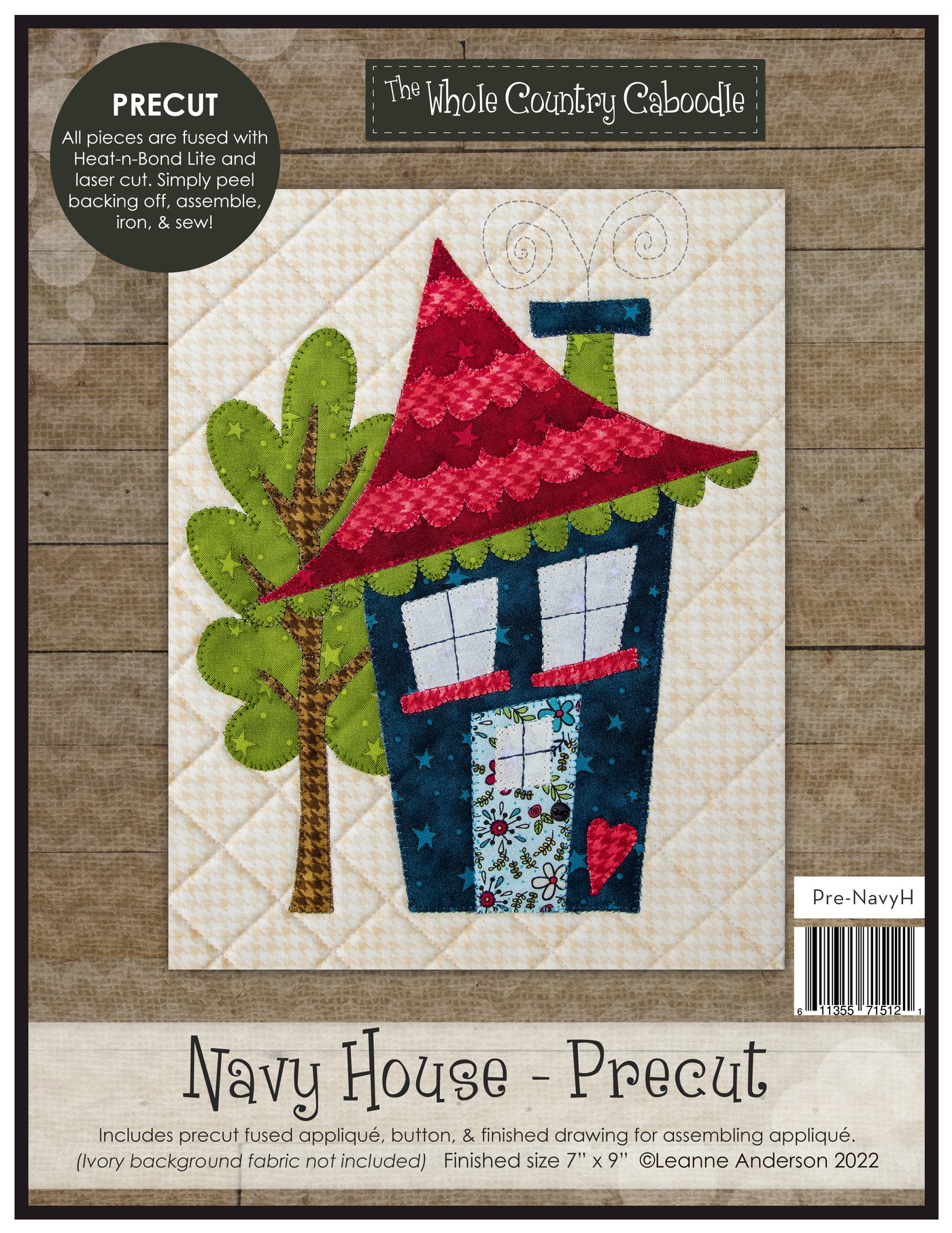 Navy House Applique
