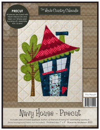 Navy House Applique