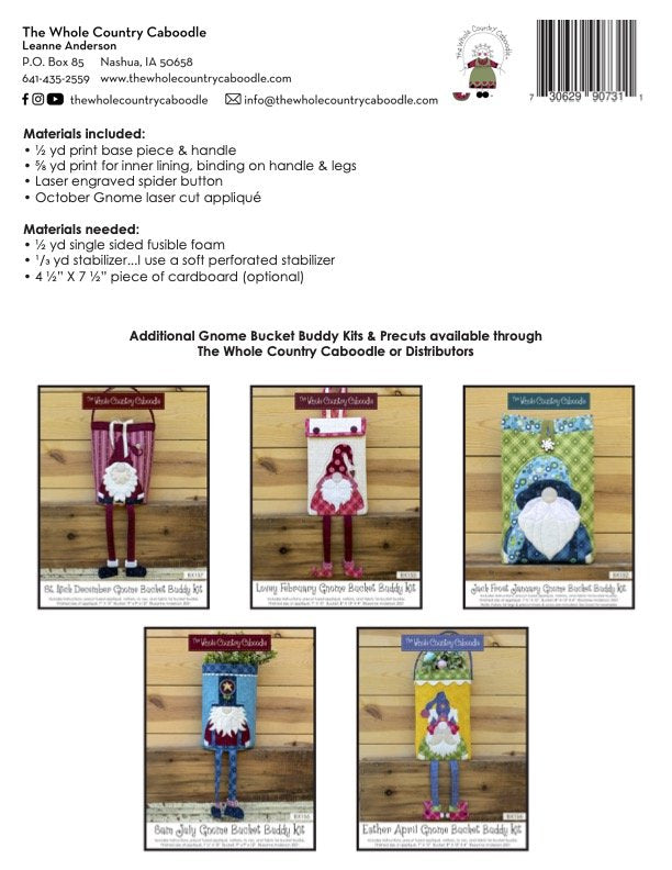 October Hilda Gnome Bucket Buddy Kit