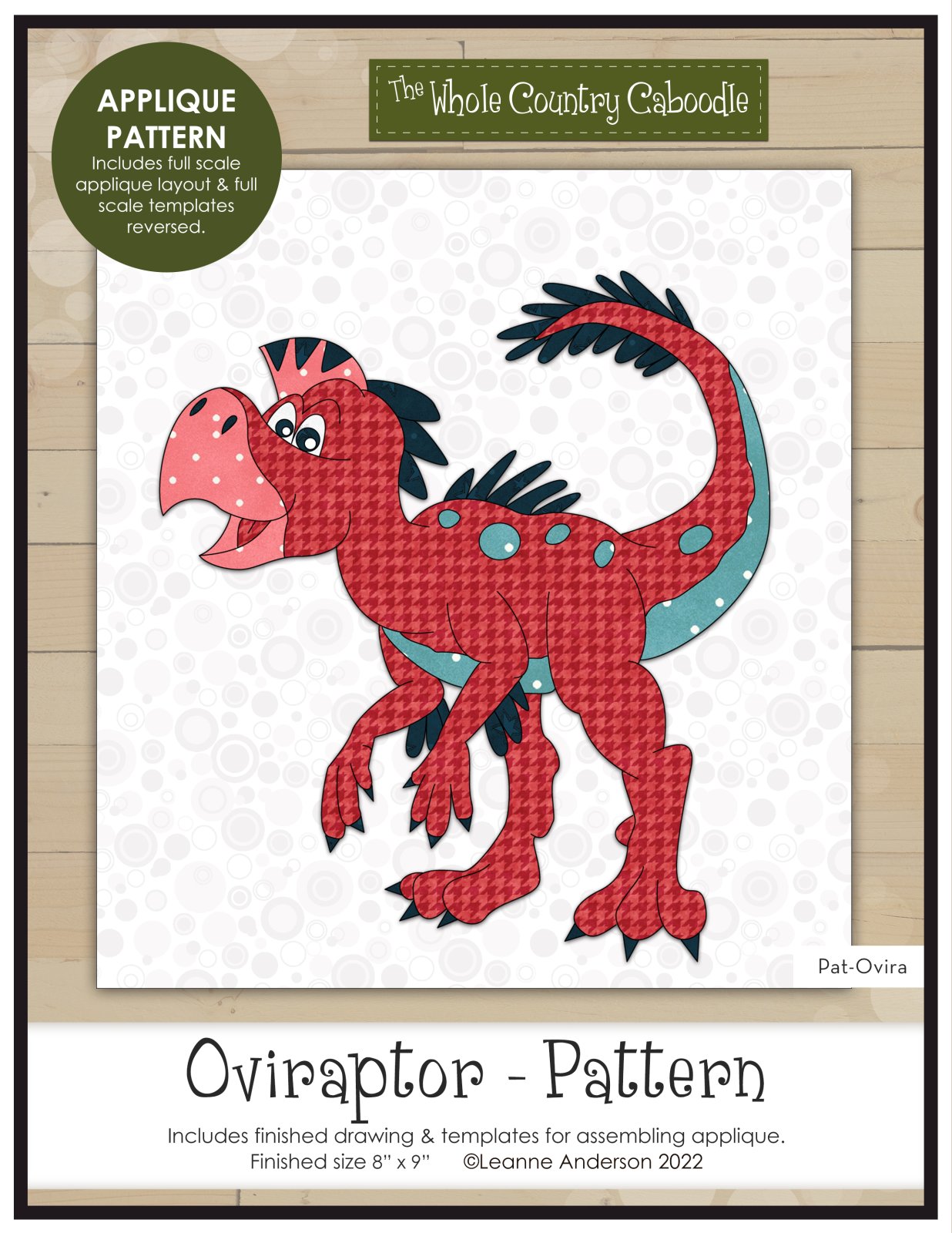 Oviraptor Applique