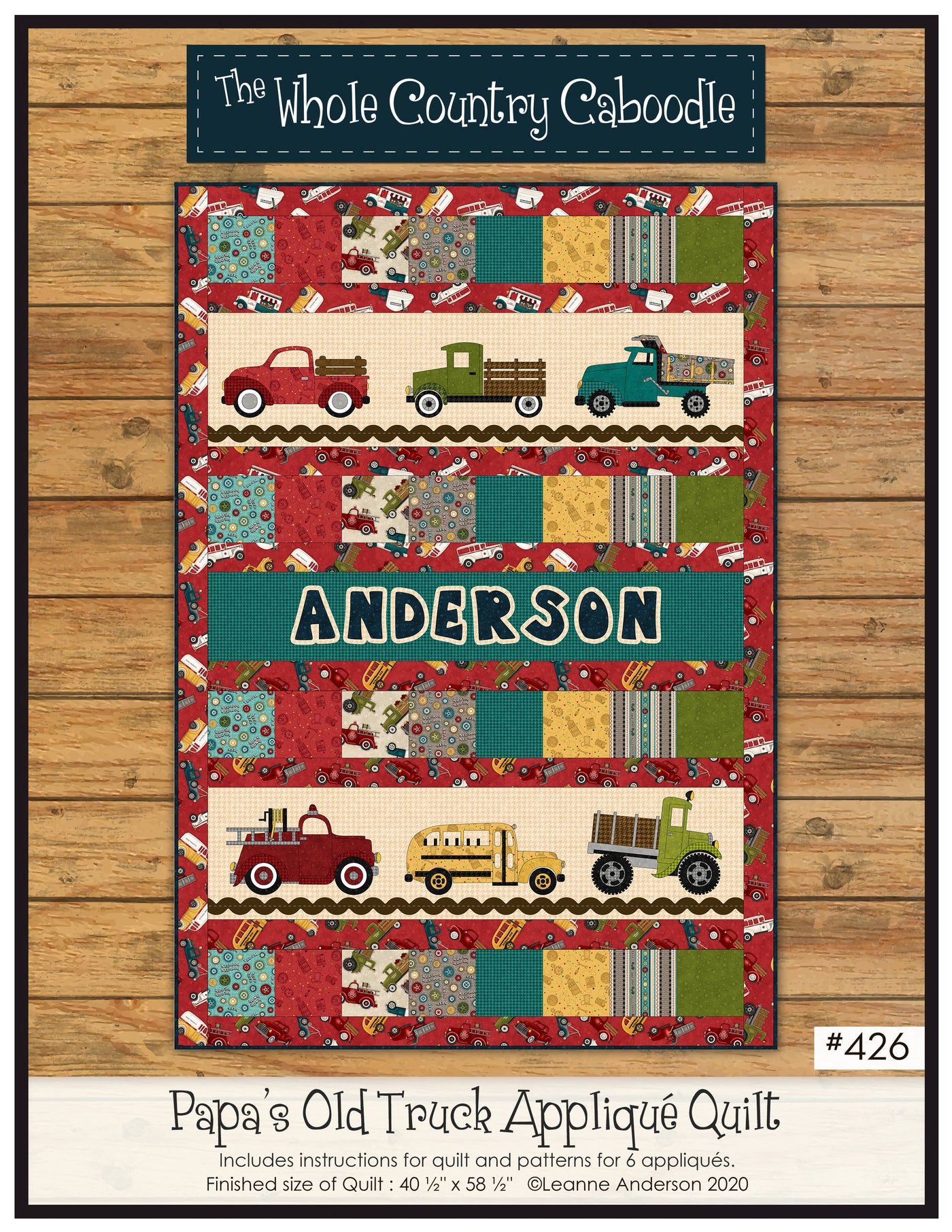 Papa's Old Truck Applique Quilt Pattern