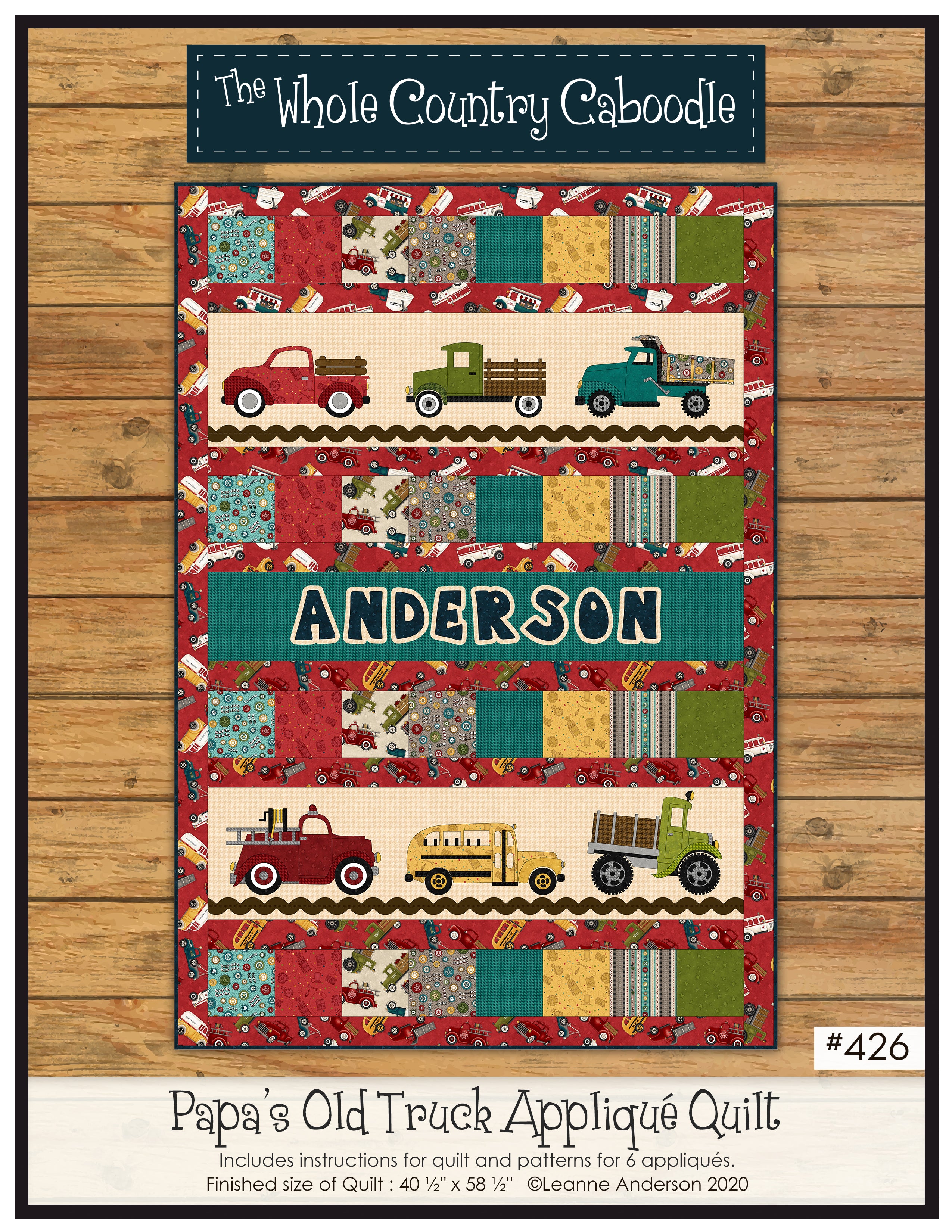 Papa's Old Truck Applique Quilt Pattern