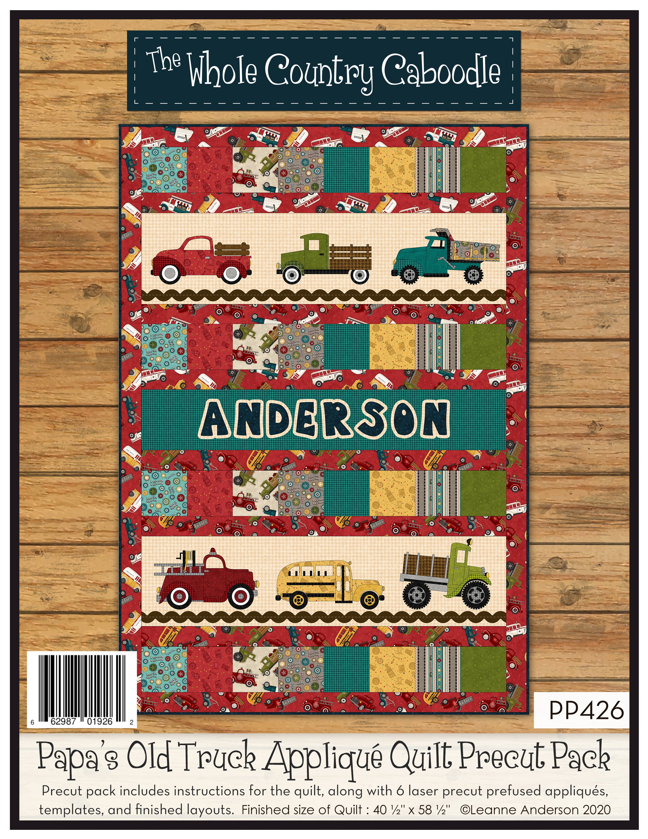 Papa's Old Truck Applique Quilt Pattern