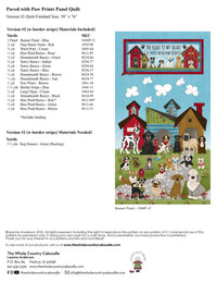 Paved with Paw Prints Panel Quilt Kit Version #2