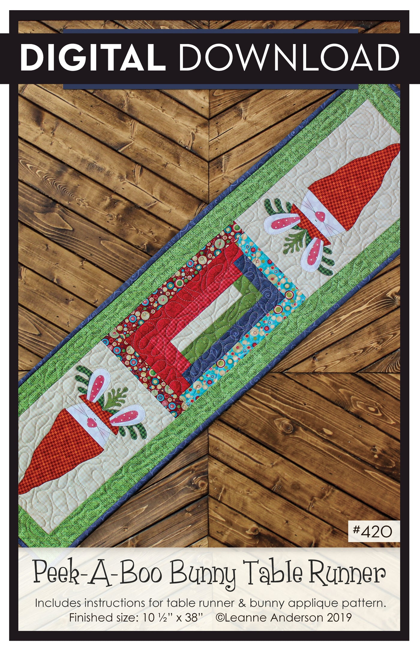 Peek-A-Boo Bunny Table Runner Pattern