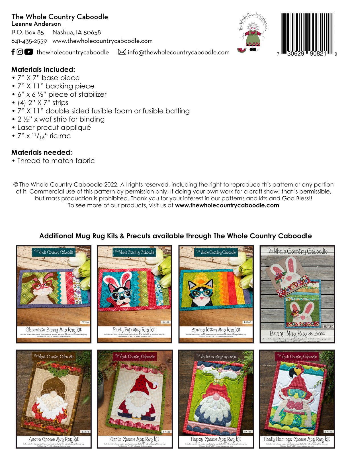 Peek-A-Boo Bunny Mug Rug Kit