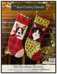 Pet Christmas Stocking Pattern (Appliques not included)