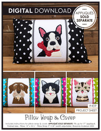 Pillow Wrap & Cover Project Sheet (Applique not Included)