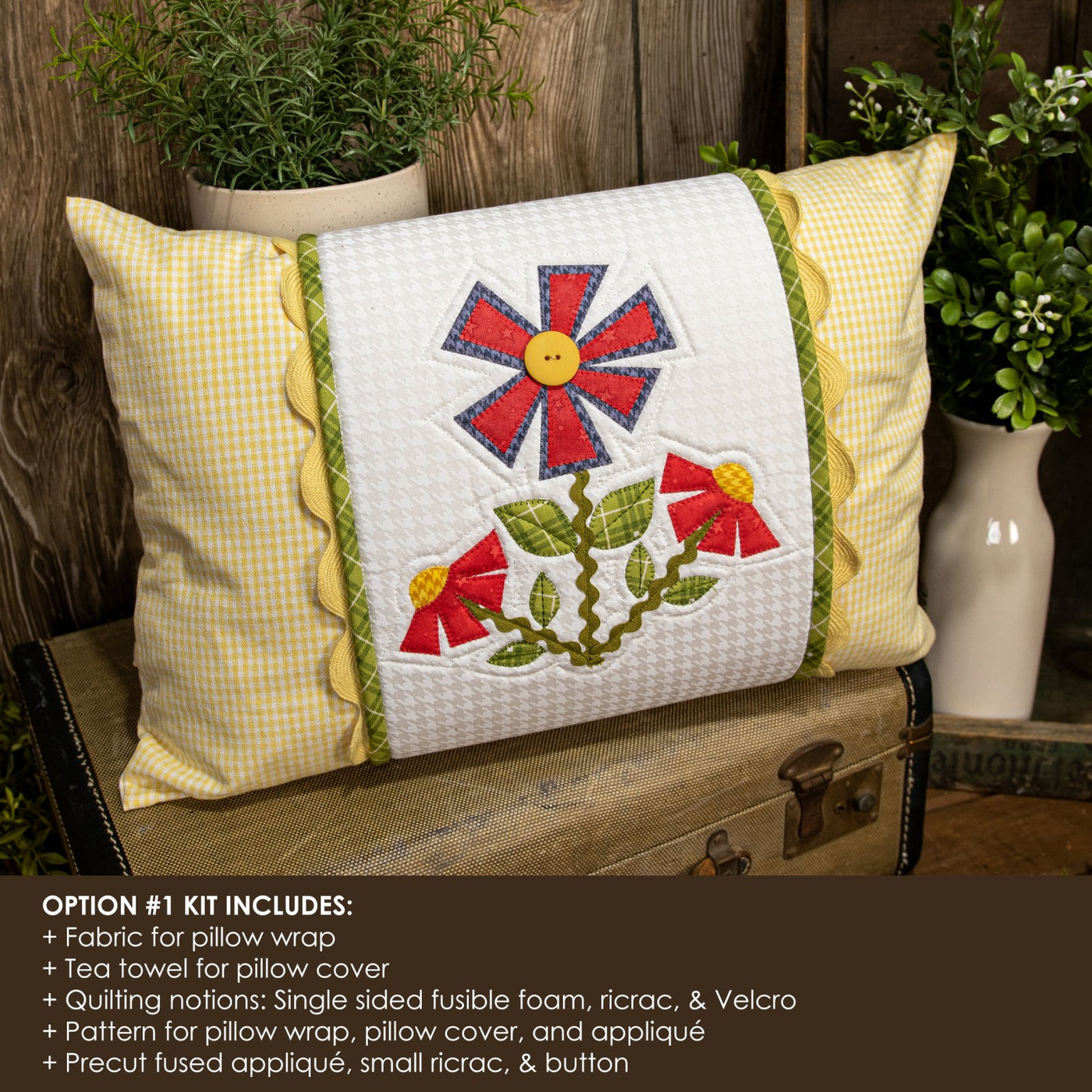 May Flowers Pillow Wrap & Cover Kit