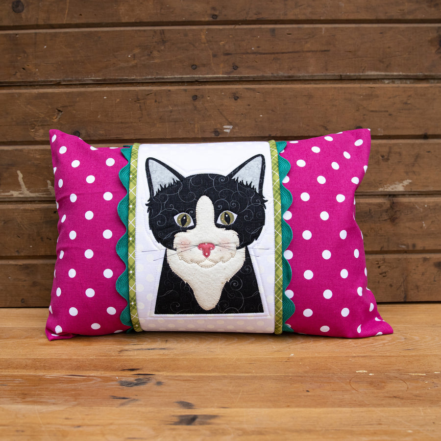 Pink Polka Dot Pillow Wrap & Cover Kit