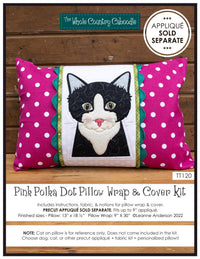 Pink Polka Dot Pillow Wrap & Cover Kit