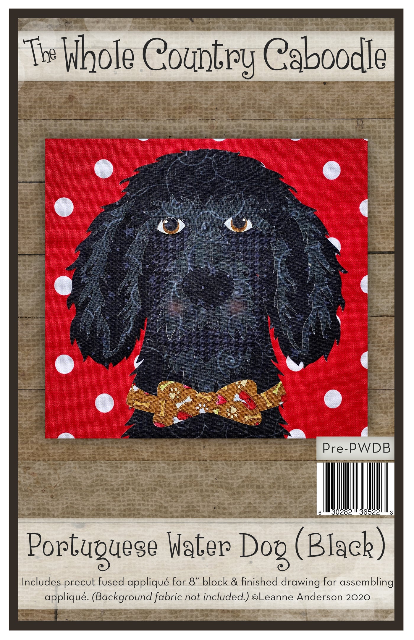 Portuguese Water Dog Applique