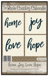 Home Joy Love Hope Applique