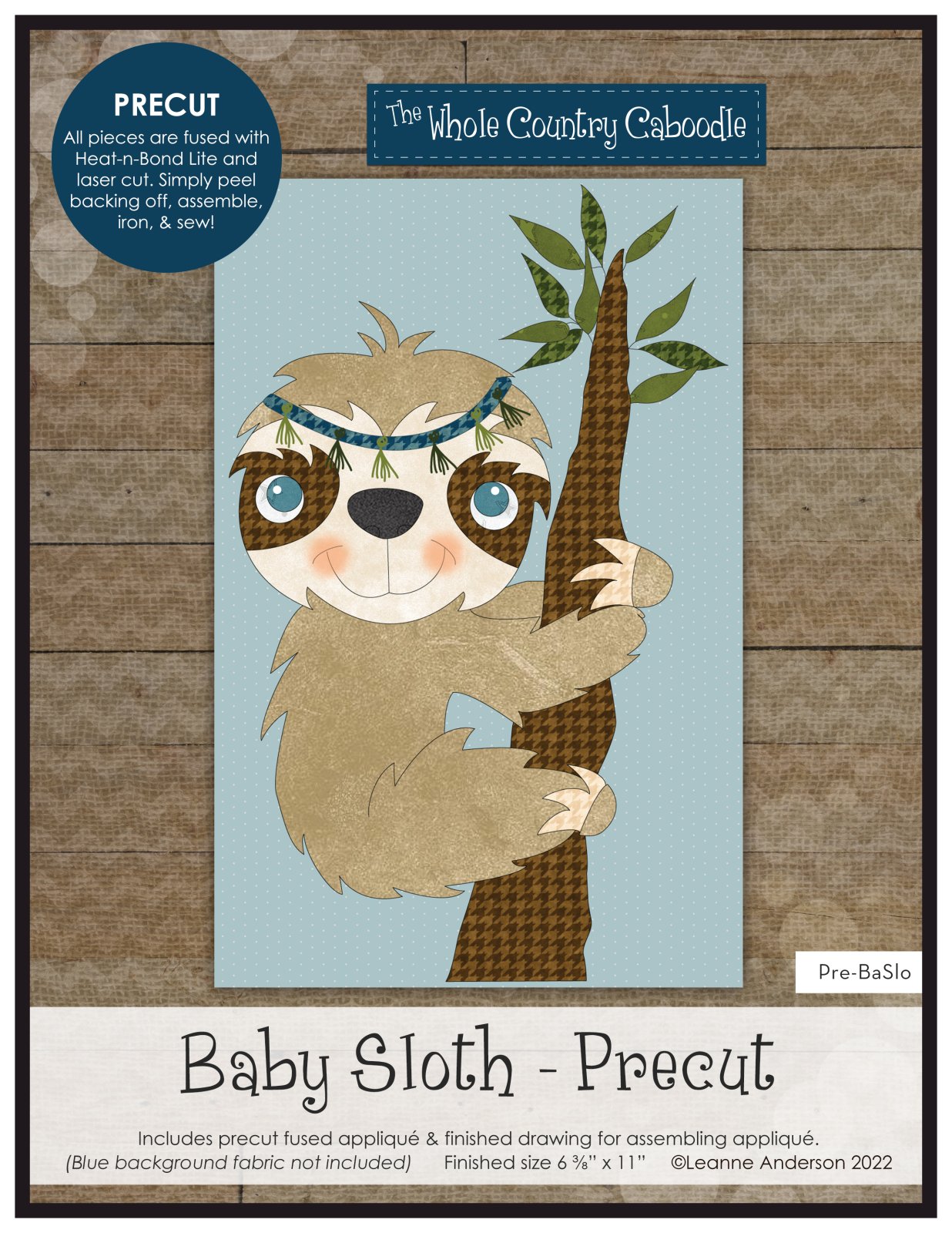 Baby Sloth Applique