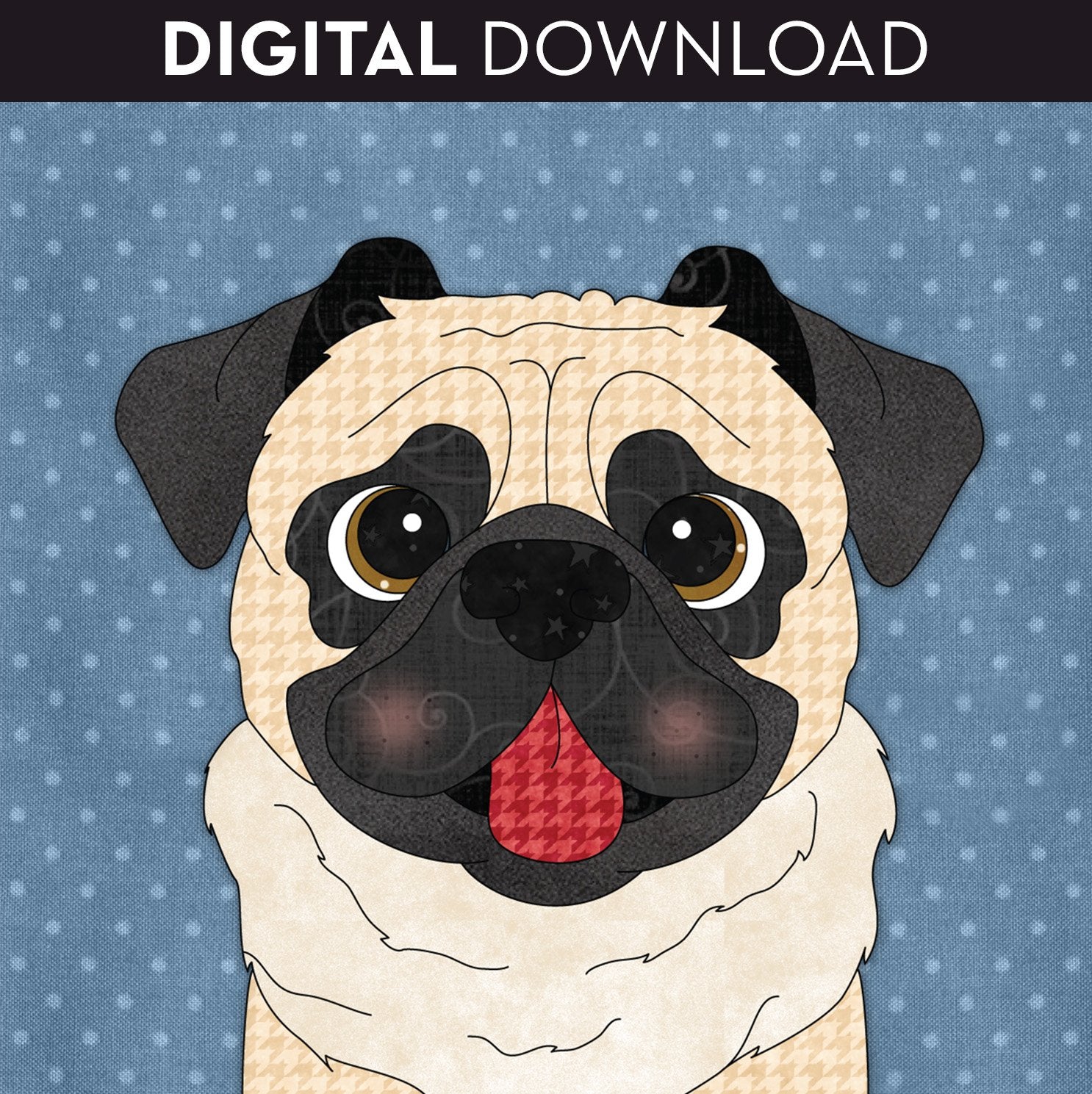 Pug 2 Applique