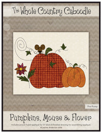Pumpkins Mouse & Flower Applique