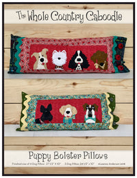 Puppy Bolster Pillows Pattern (Appliques not included)