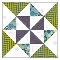 Pinwheel Quilt Block Applique Pattern