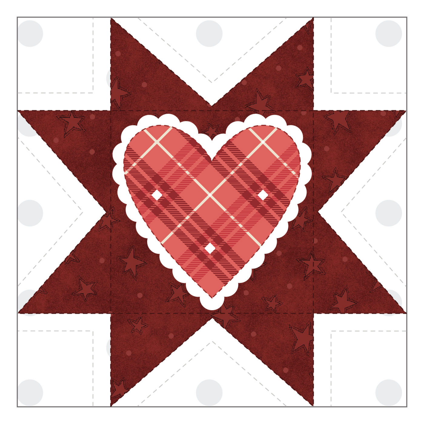 Share The Love Quilt Block Applique