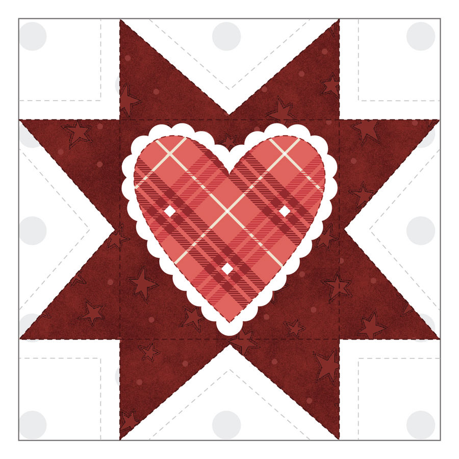 Share The Love Quilt Block Applique