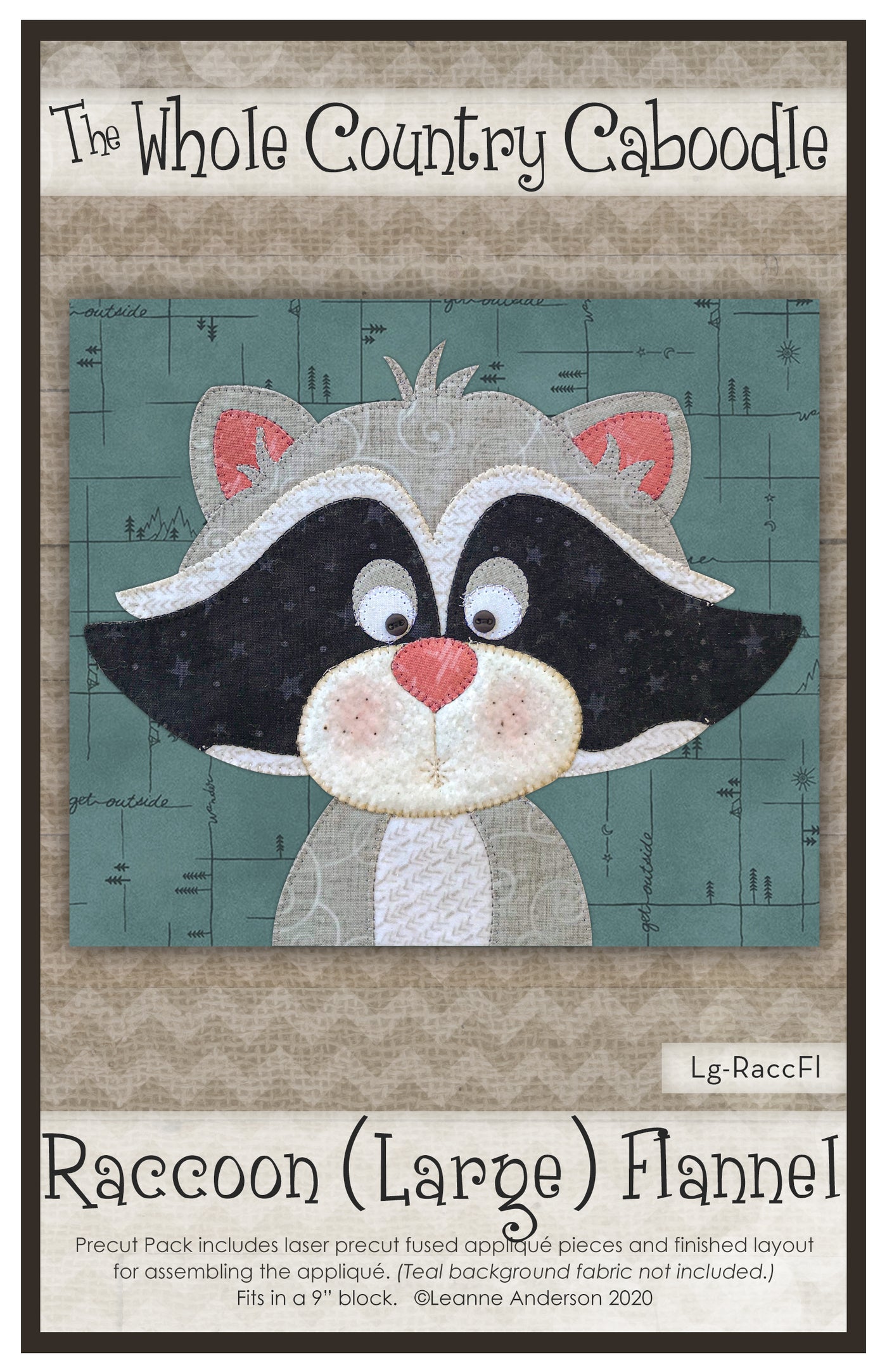 Raccoon Head Applique