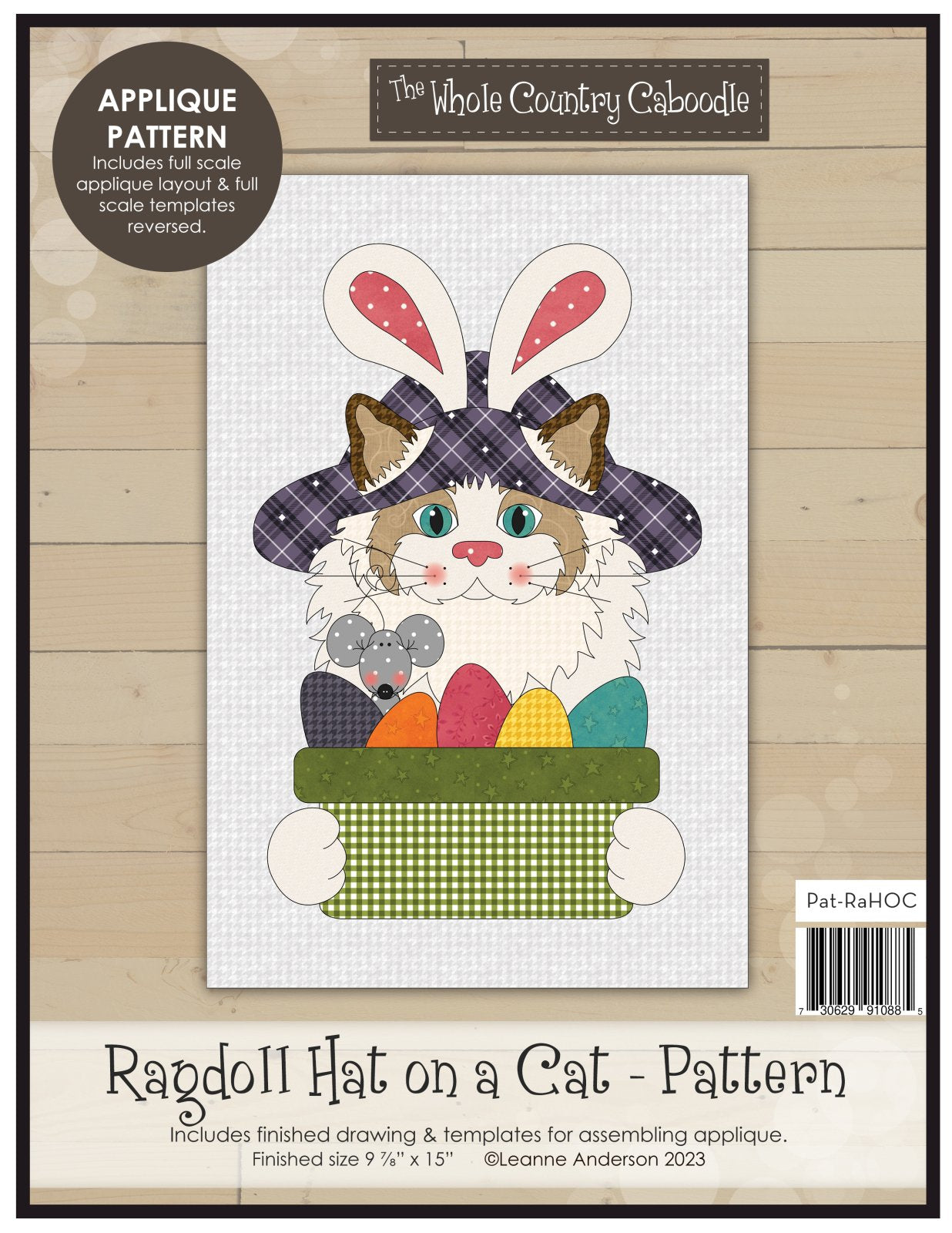 Ragdoll Hat On A Cat Applique